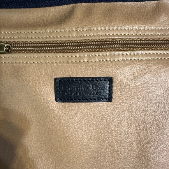 Christian Dior top handle bag. Huge. Vintage. Diorissimo leather and canvas - Picture 14 of 14